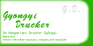 gyongyi drucker business card